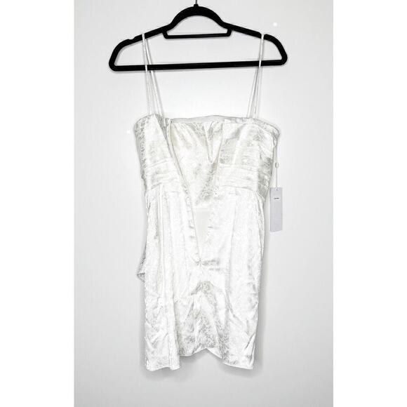 NWT Ronny Kobo June Floral Jacquard Bow Mini Cocktail Dress White Size Small - Picture 6 of 8